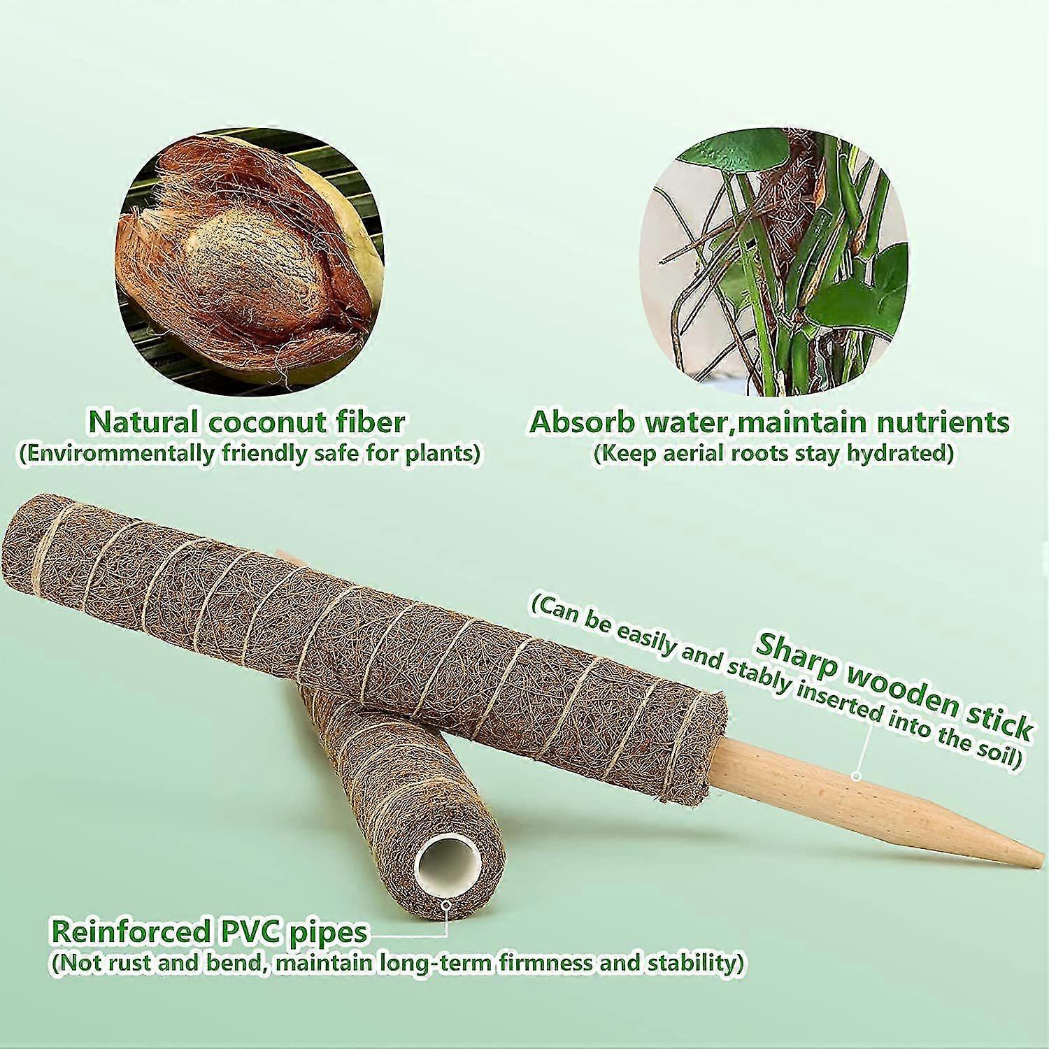 4 Pcs Moss Poles For Climbing Plants,coir Totem Pole Moss Stick