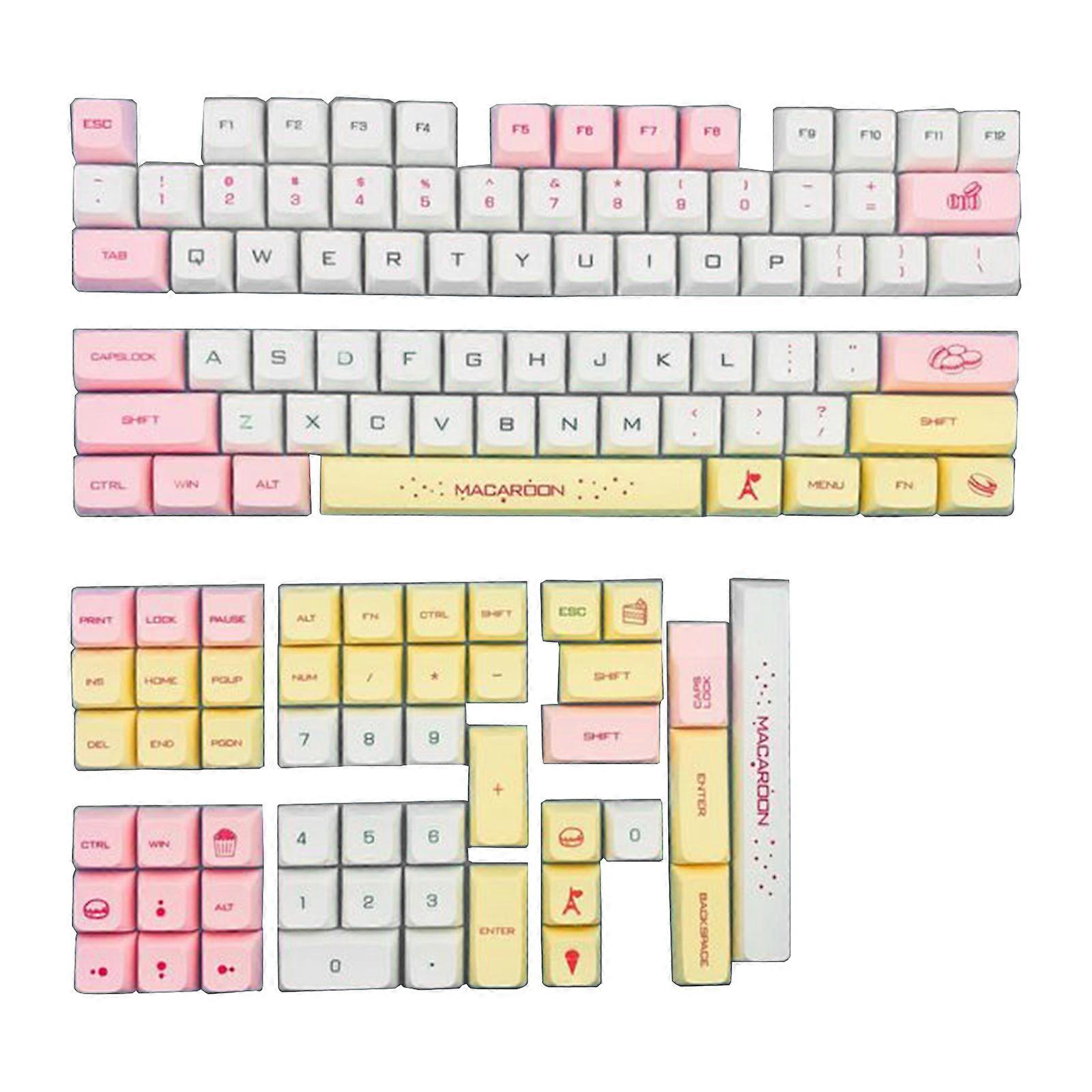 126 Keys PBT Dye Sublimation Keycaps for Mechanical Gaming Keyboard MX Switches
