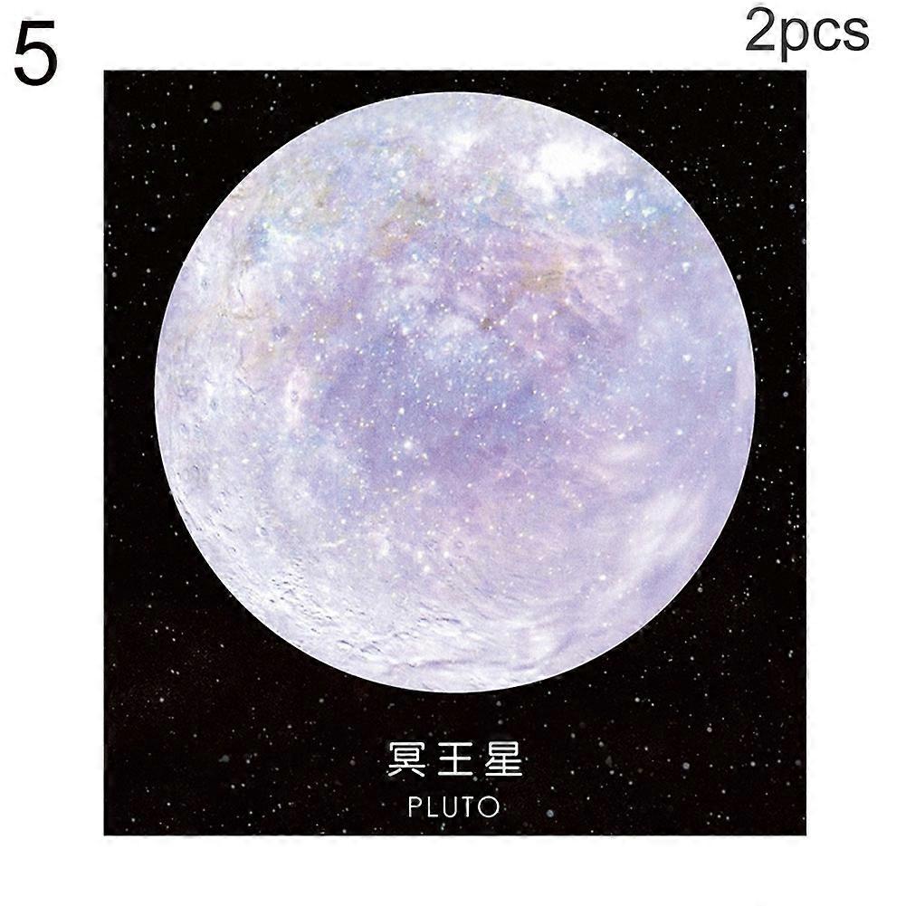 2 Pcs Terre Lune Planète Auto-Adhésif Bloc-Notes Bloc-Notes Post-it Papeterie