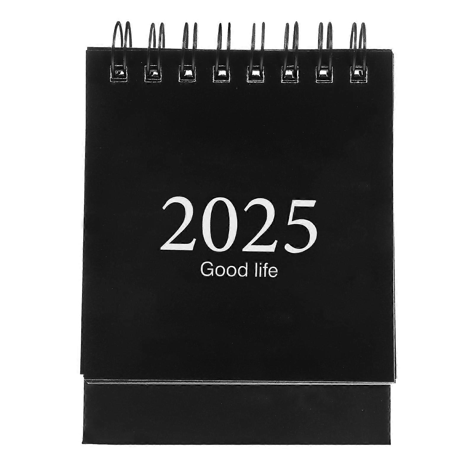 Mini Desk Calendar 2024-2025 Year Table Mini Calendar Decorative Spiral Calendar Tabletop Calendar