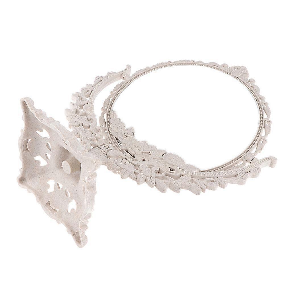 Double Sided Pivoting Makeup Mirror Cosmetic Mirror for Table - Round Shape