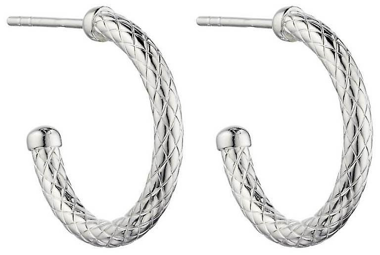 Beginnings Textured Small Hoop Earrings - Silver