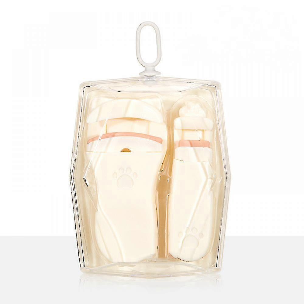 リフィルパッド付きアイラッシュカーラー - プロのまつげカーラー、コーナーカーラー付きまつげカーリングツール、女性のためのまつげカーラー、アイボリーホワイトシングル