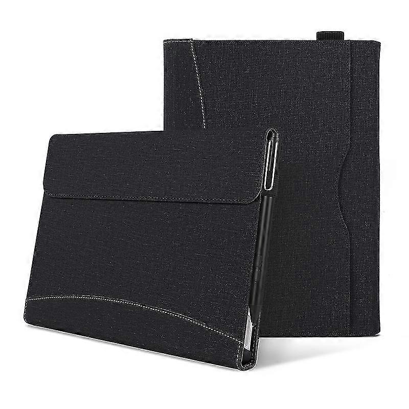 Cloth Texture Laptop Case Cover For Microsoft Surface Pro 9, Pu Leather+tpu Stand Notebook Tablet Pc Sleeve