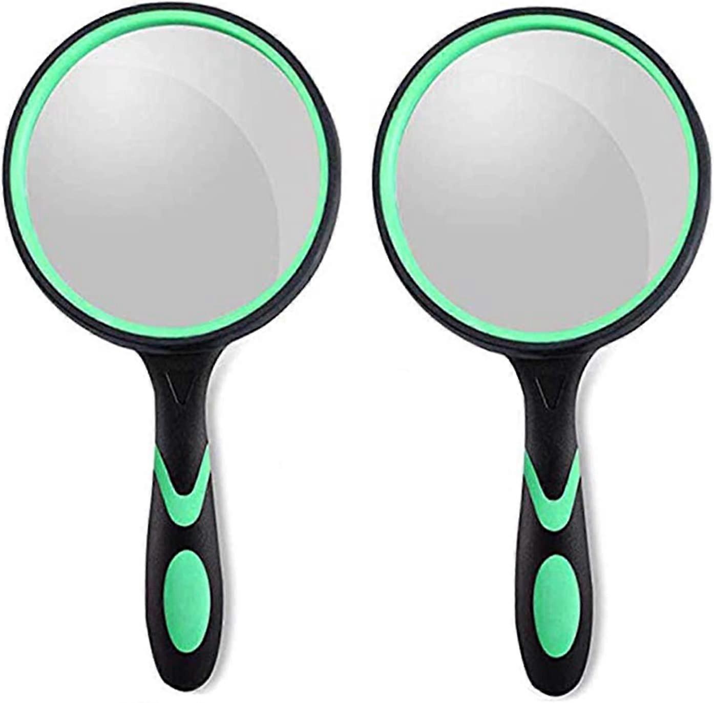 2 Pack 165 x 75mm Magnifying Glass Magnifying Glass for Toddlers, with Handle for Reading, Close Work, Insects, Science, Observation Hobby