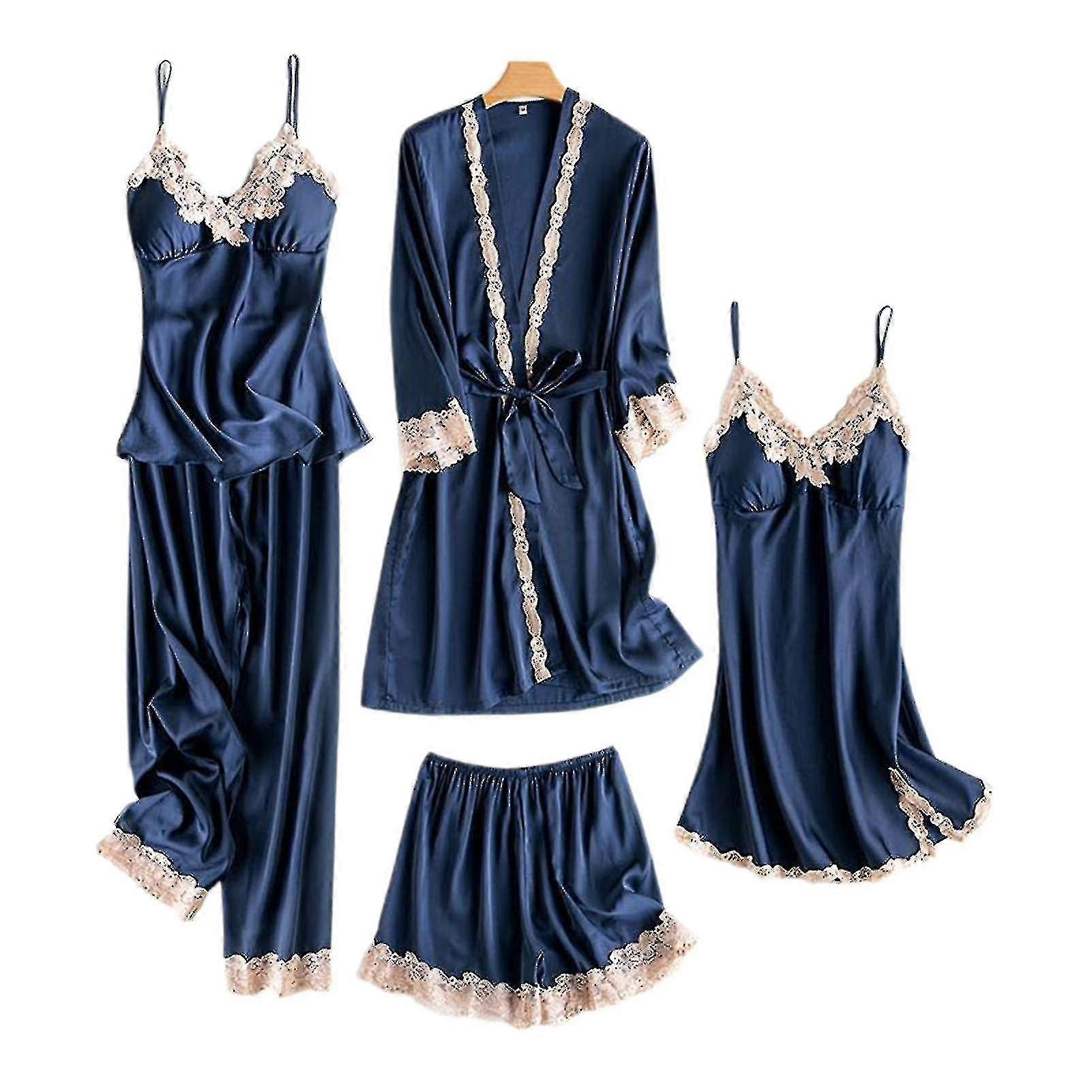 Eisseide Spitze Pyjamas 10pcs/set Hautfreundlich