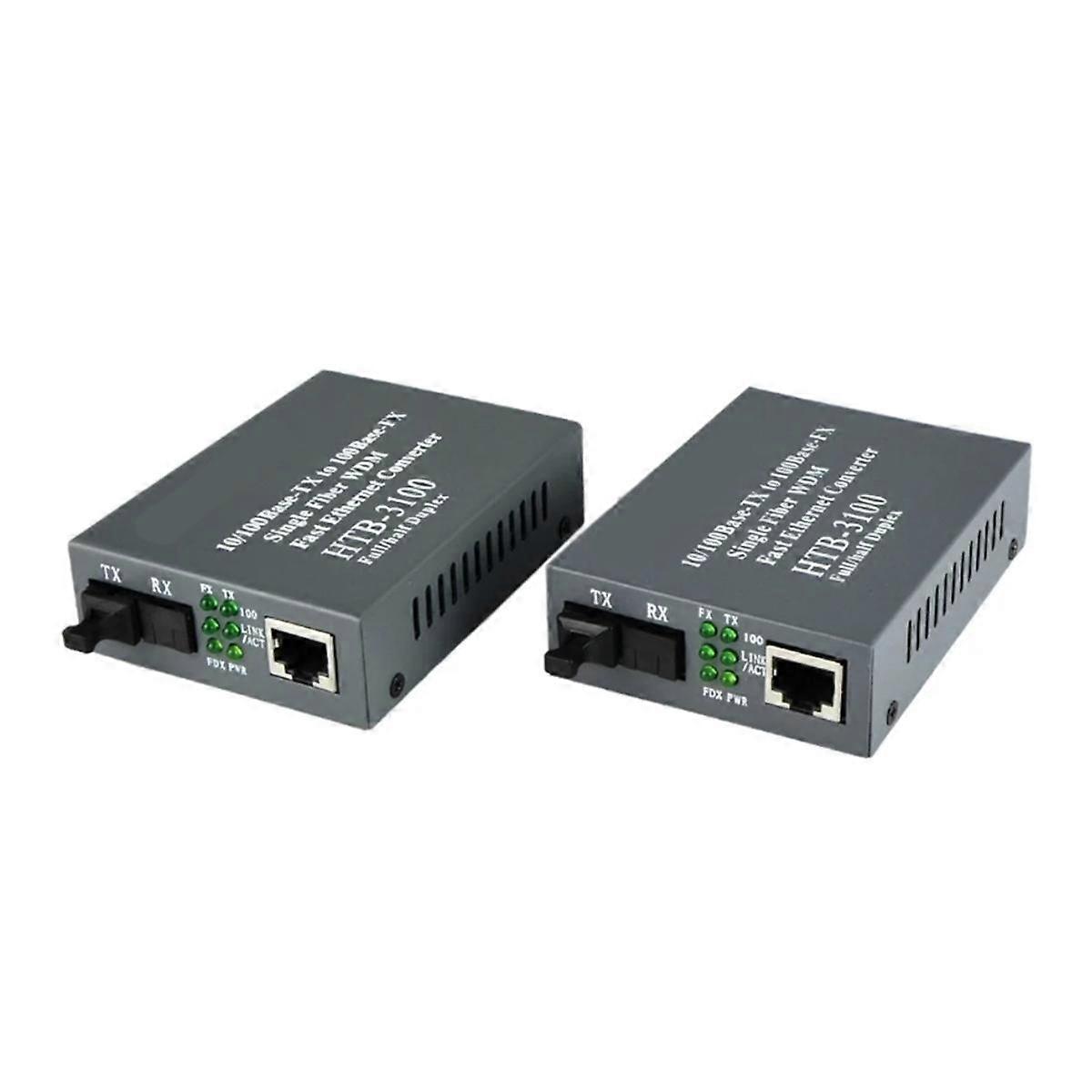 -3100 SFP Medienkonverter Glasfaser Single-Mode 1310 / 1550nm Beliebter Ethernet-Switch WDM Medienkonverter EU-Stecker