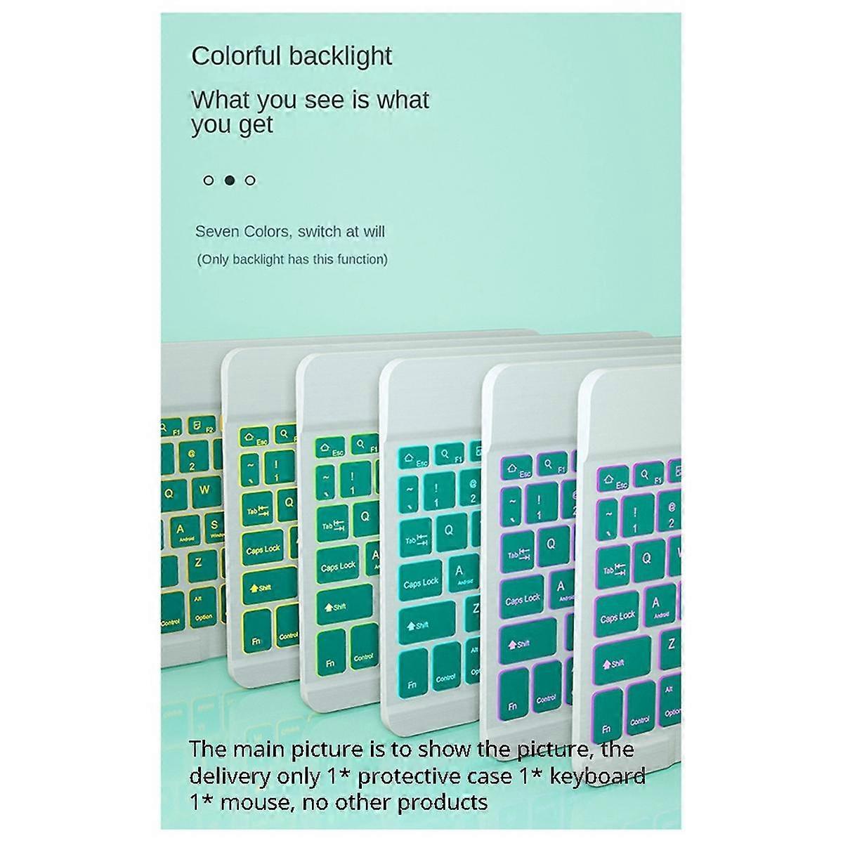 Tablet Case for Mi Pad 6 Pro 11 Inch Touchpad Backlit Keyboard with Mouse Mint Green