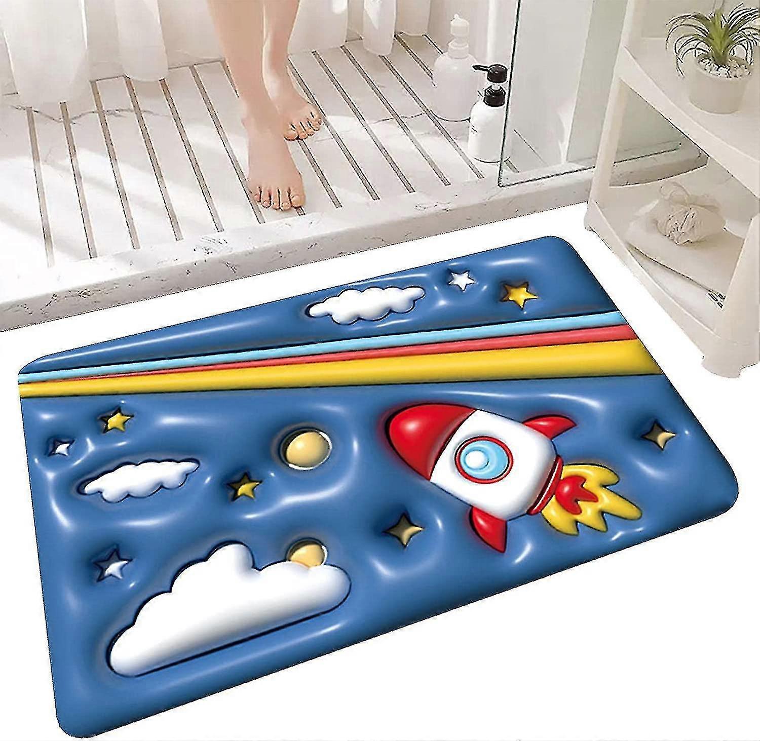 Smashing Outer Space Mat - Non-slip Door Mat Washable,bathroom Rug 3d Effect Expansion Soft Cosmic Diatomaceous Mud Quick Drying Bath Mat Floor Mat