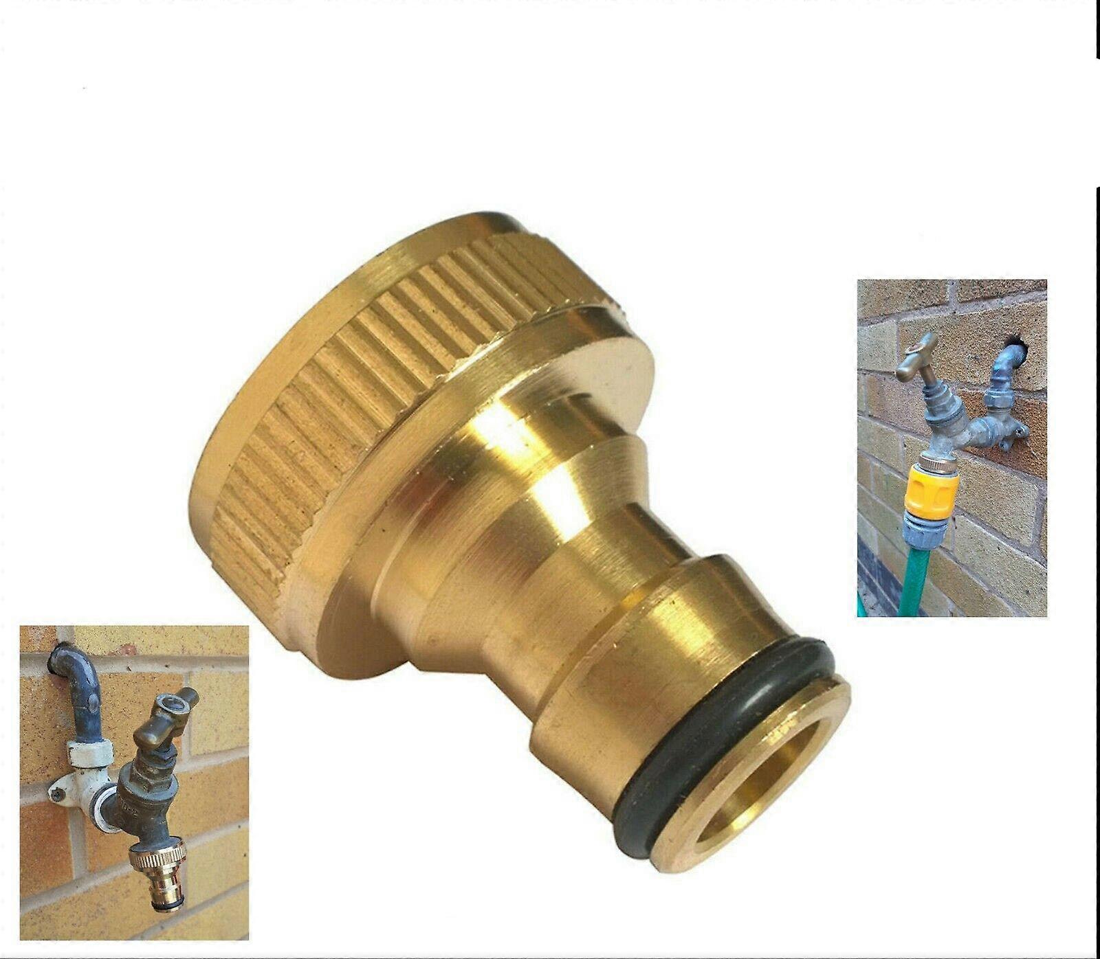 Mässing 3/4" universal trädgårdskrankoppling vattenslangadapter snabbkoppling