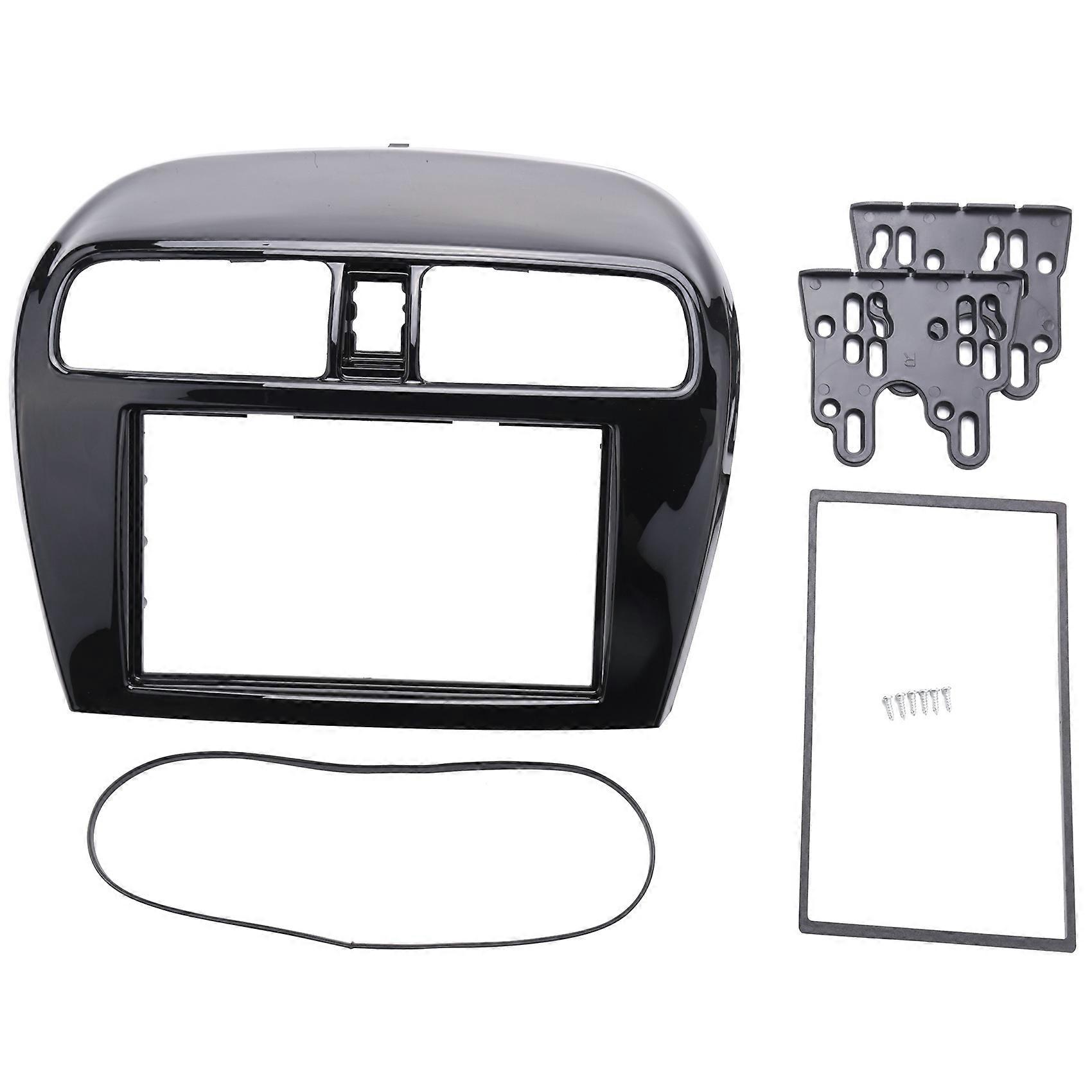 Double Din Fascia for Space Star Attrage Radio Stereo Panel Dash Mounting Installation Trim Kit Face Frame(178x102Mm)