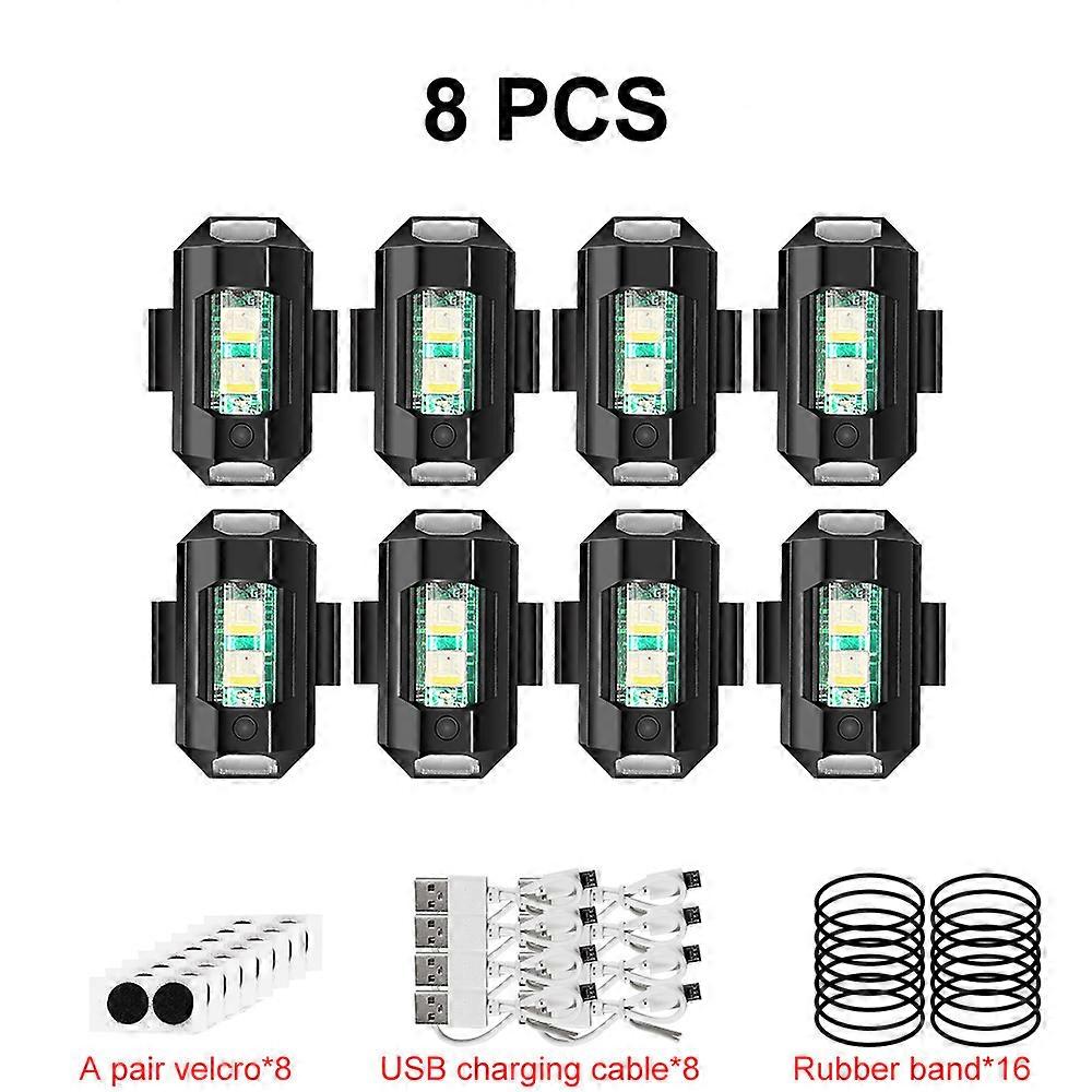 Universal LED Anti-collision Warning Light Mini Signal Light Drone with Strobe Light 7 Colors Turn Signal Indicator Motorcycle