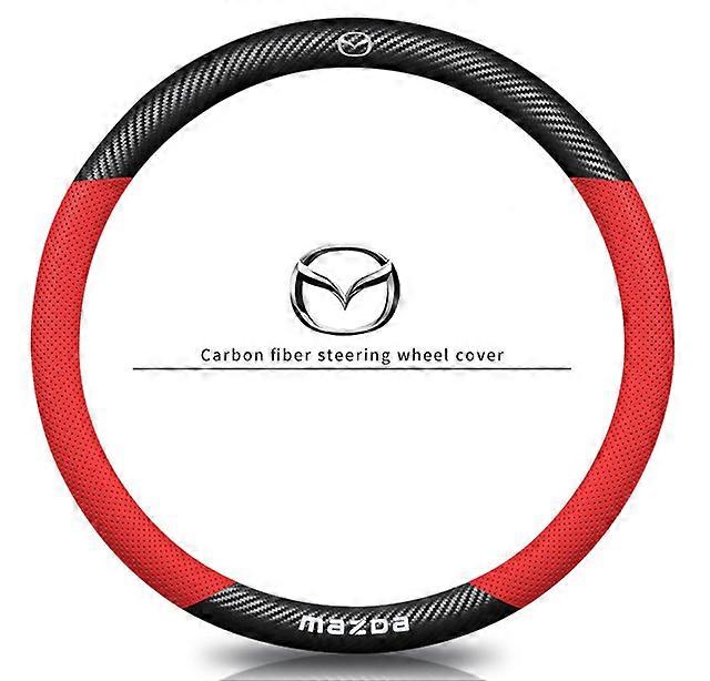 Nyt kulfiber koskind åndbart ratdæksel til Mazda 2 3 6 Atenza Axela Demio CX5 CX-5 CX5 CX-3 CX7 CX-9 styling
