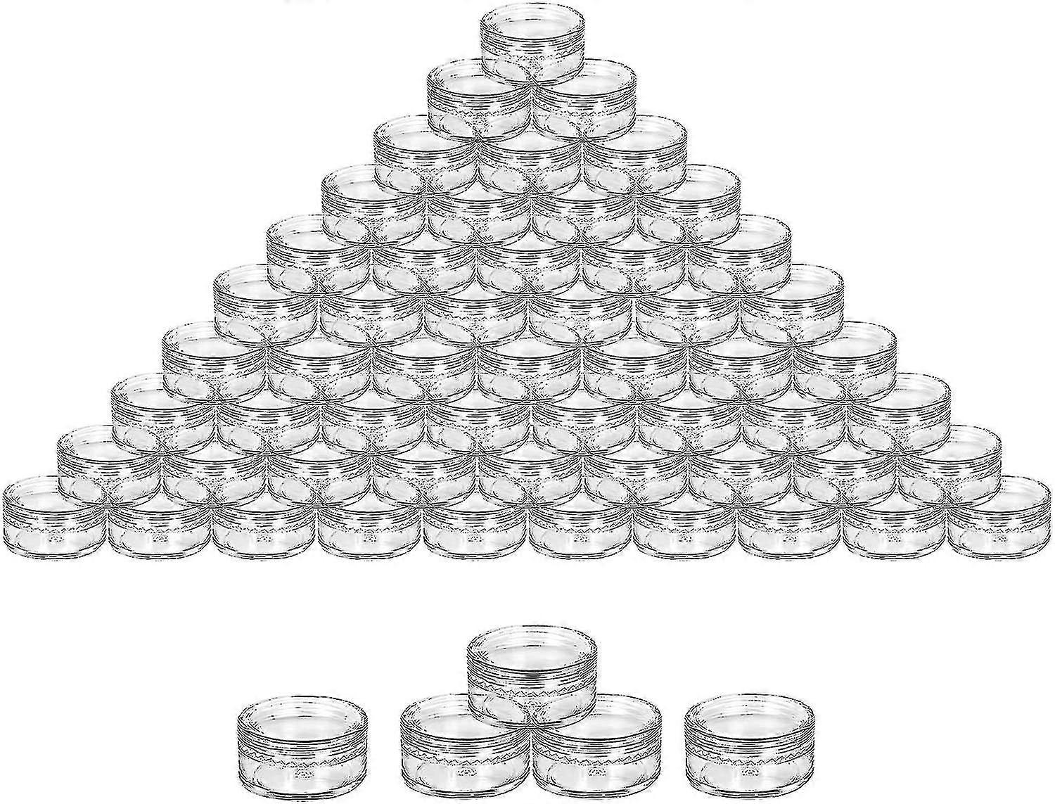 50 Pieces Cosmetic Container 5g/5ml Clear Plastic Empty Cosmetic Container Small Jars,empty Plastic Jars Cosmetic Jars With Clear Diy Containers