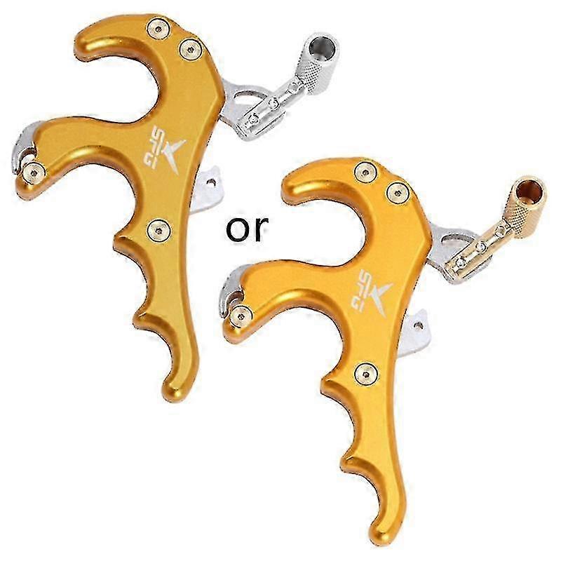 4 Finger Grip Thumb Trigger Release Assistant Compound Bow Archery Release Aids