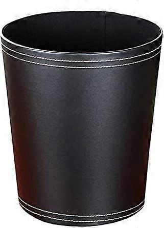 Fong Leather Trash Can, Garbage Bin or Recycling Bin for Home or Office, Trash Bin for Storing and Containing Waste in Bathroom, Kitchen, Home Office 