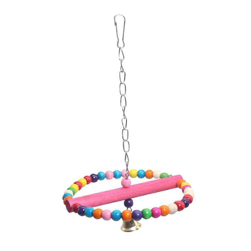 Multi Color Beads Hanging Swing Ladder For Bird Parrot Climbing & Chewing
