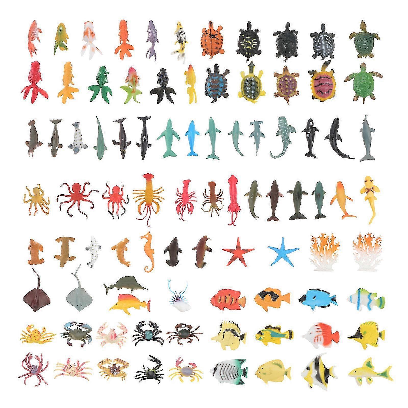 88 قطعة ألعاب المحيط شخصيات المحيط واقعية لعبة البحر شخصيات أطفال الحيوانات مجموعة ألعاب الحيوانات
