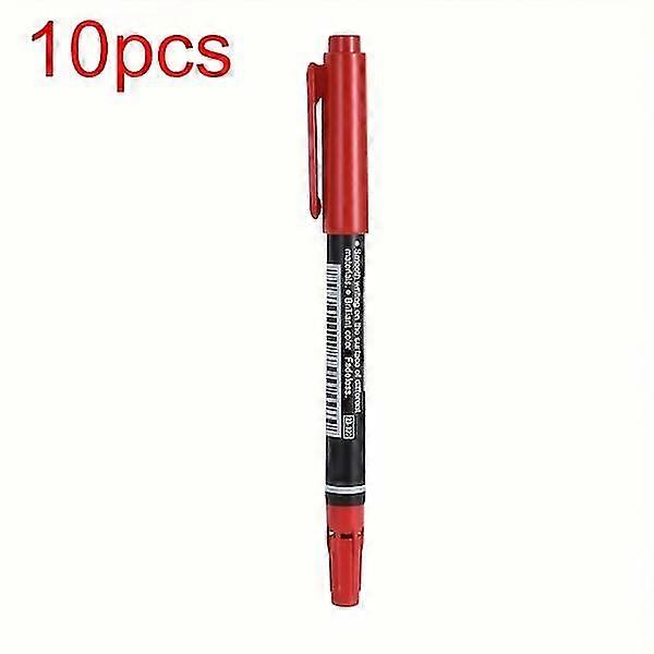 עט סמן קבוע 0.8/2 מ"מ קצה ראש כפול עמיד למים שחור כחול אדום עט לסטודנט נייר פלדה CD זכוכית בד צבע ציוד משרדי שחור