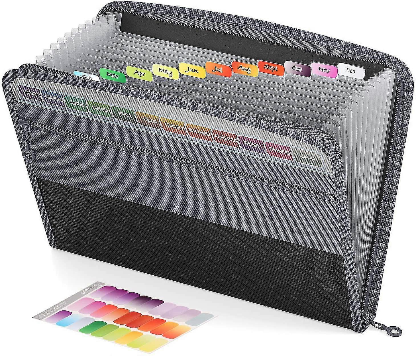 Expandable Document Pockets 13 Pockets,a4 Document Sorter With Zipper,documents