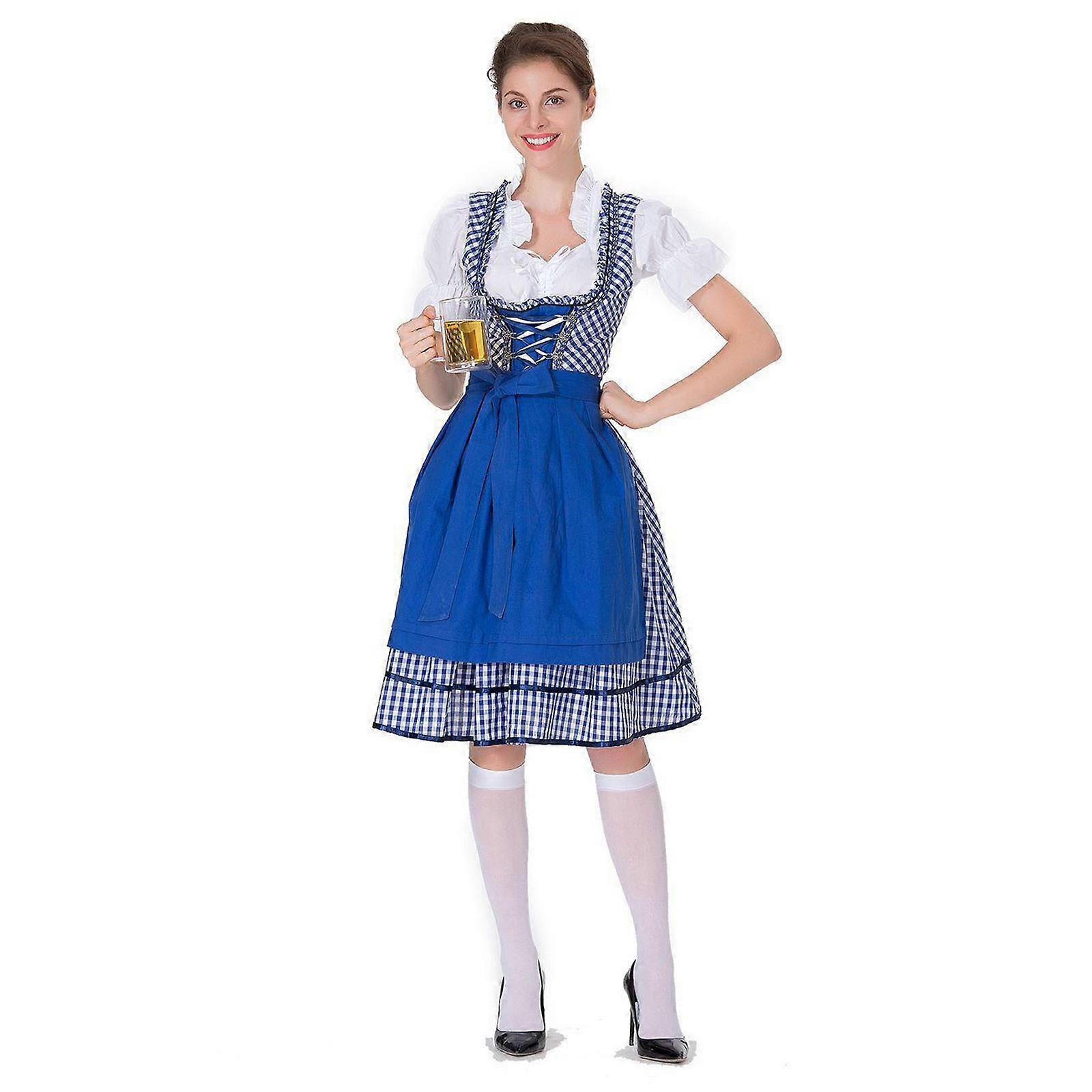 女性のためのDirndlドレスドイツオクトーバーフェストバイエルンビールカーニバルコスチュームハロウィンコスプレメイドドレス衣装