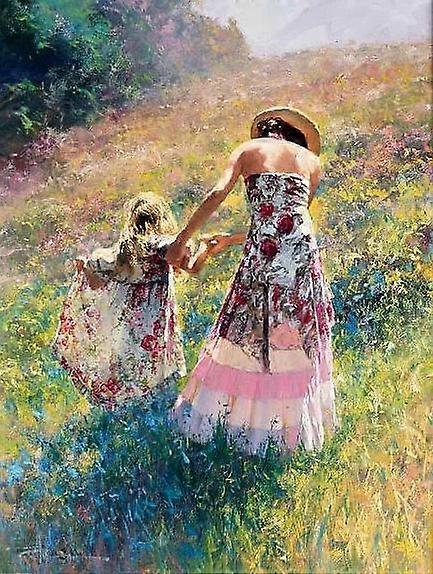 DWW-30 x 40 cm, Oil Painting Style Diamond Painting Diamond Embroidery Painting5D Canvas Painting for Children and Adults, Rhinestone Puzzle Set, Draw