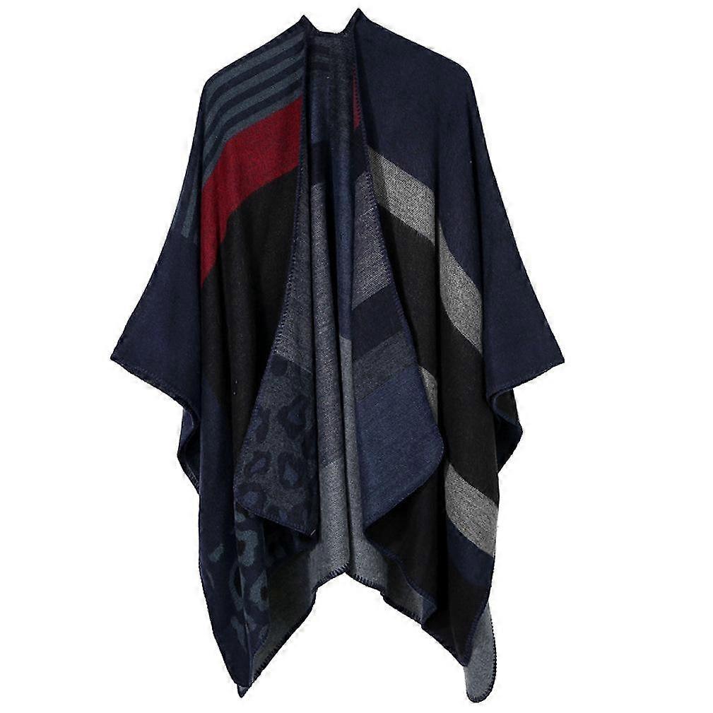 Thicken Shawl Scarf Open Front Poncho Winter Cardigant for Lady