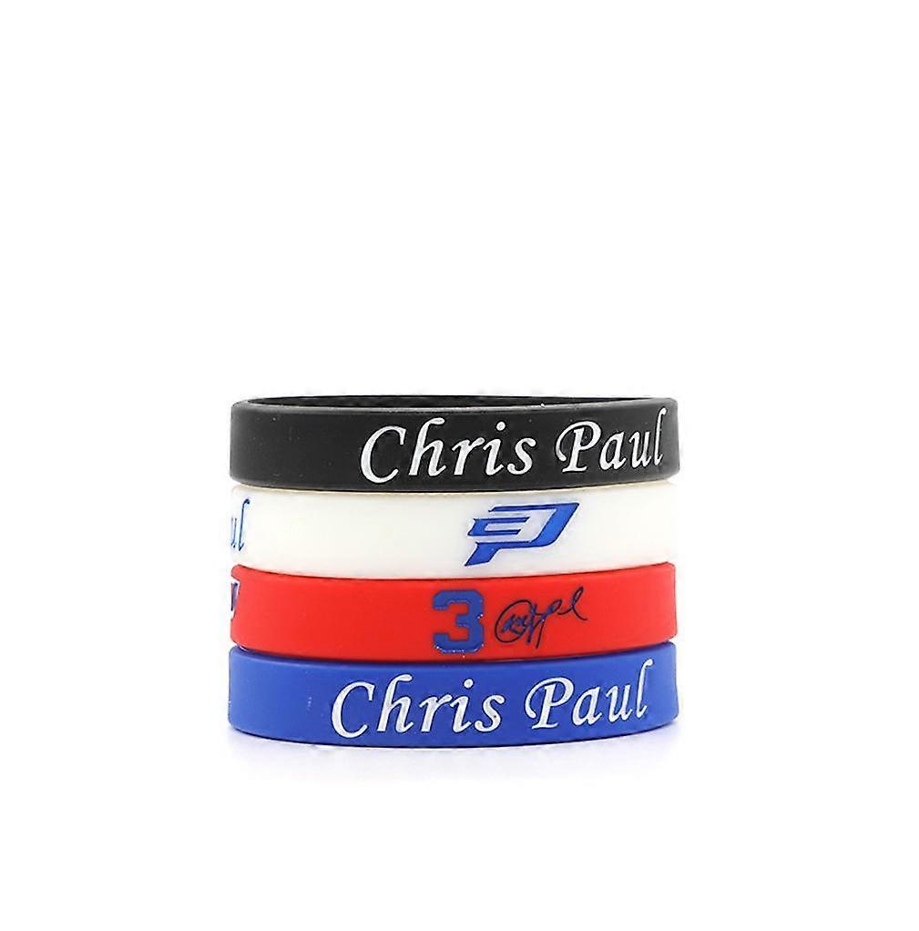 4pcs/lot Chris Paul Signature Silicone Bracelet Luminous