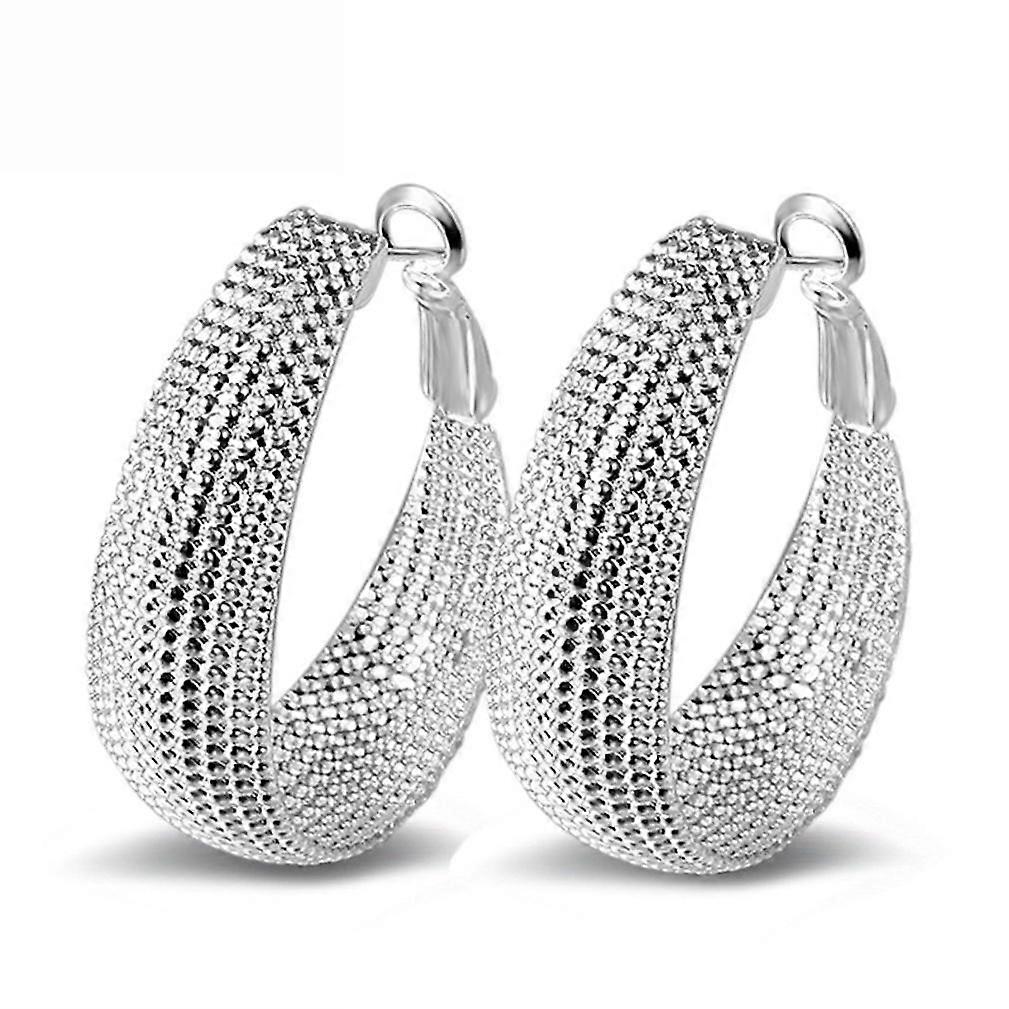 Silver Earrings Exaggerated style Alloy Ear Studs for Daily Use