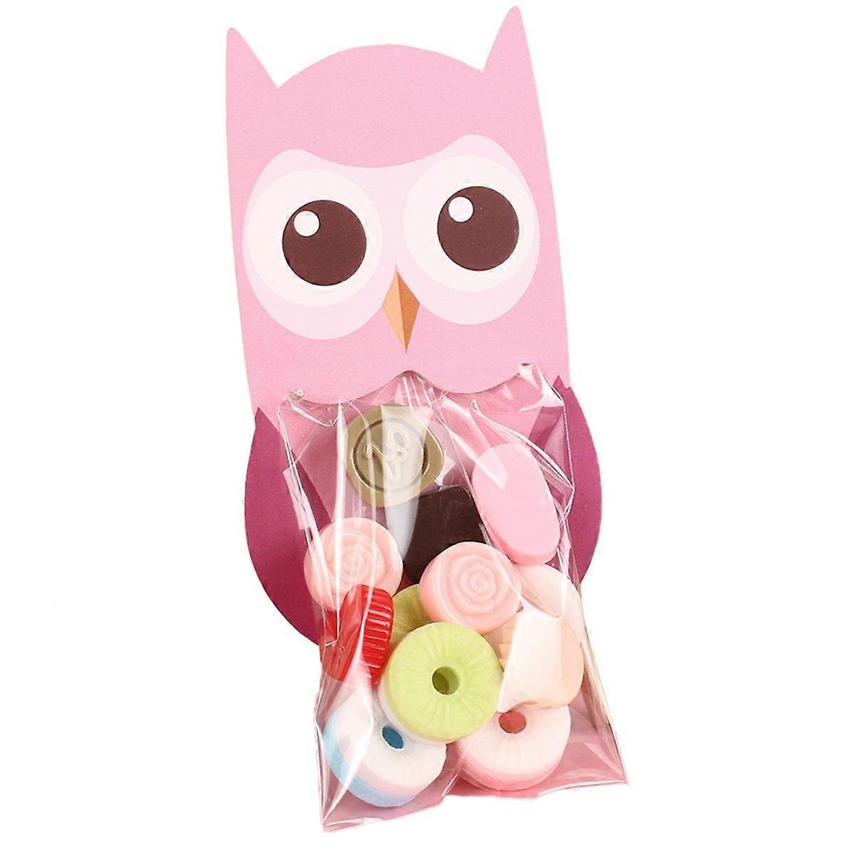 漫画の動物のキャンディーバッグギフトバッグかわいいウサギライオンスナッククッキーバッグジャングル誕生日パーティーベビーシャワーデコレーションC