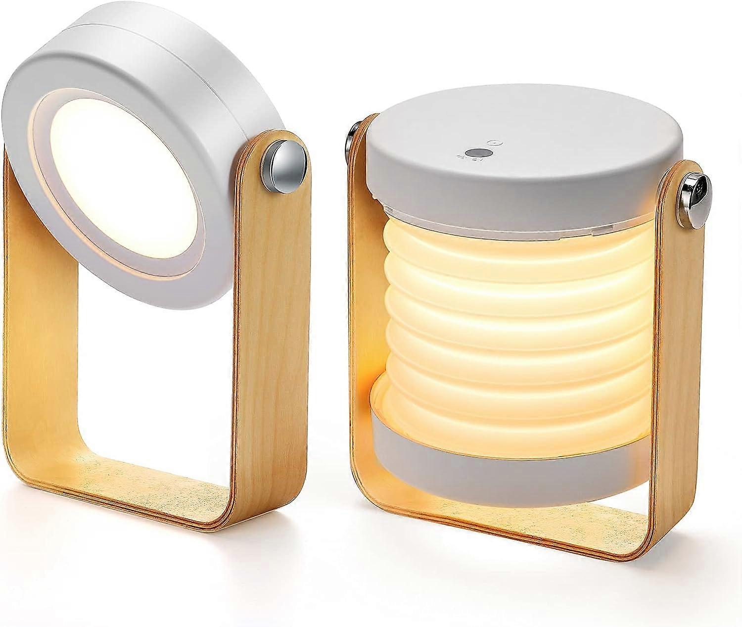 Retractable Lighting Lantern (White), Dimmable Touch Lamp, Bedsid