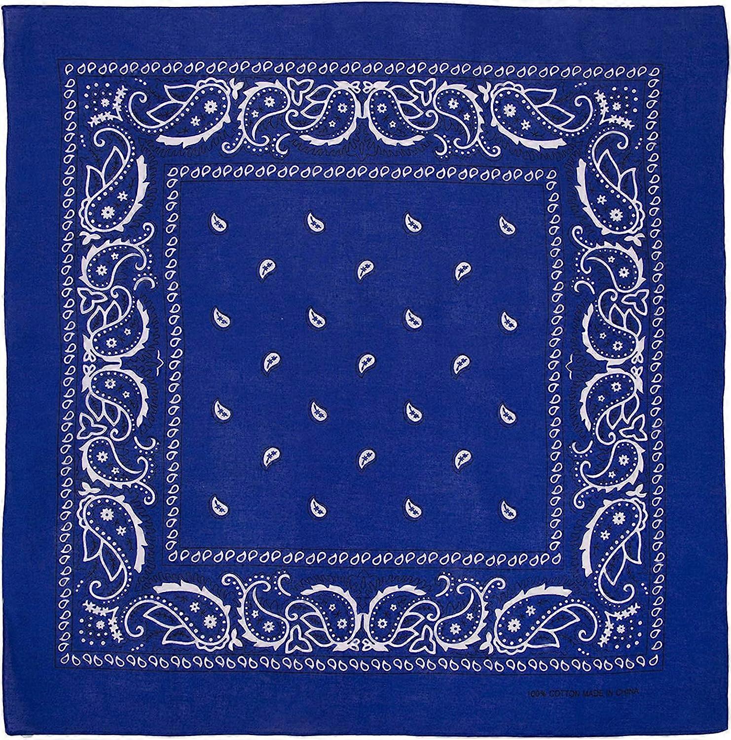 Pañuelo grande de algodón Paisley (22" x 22")