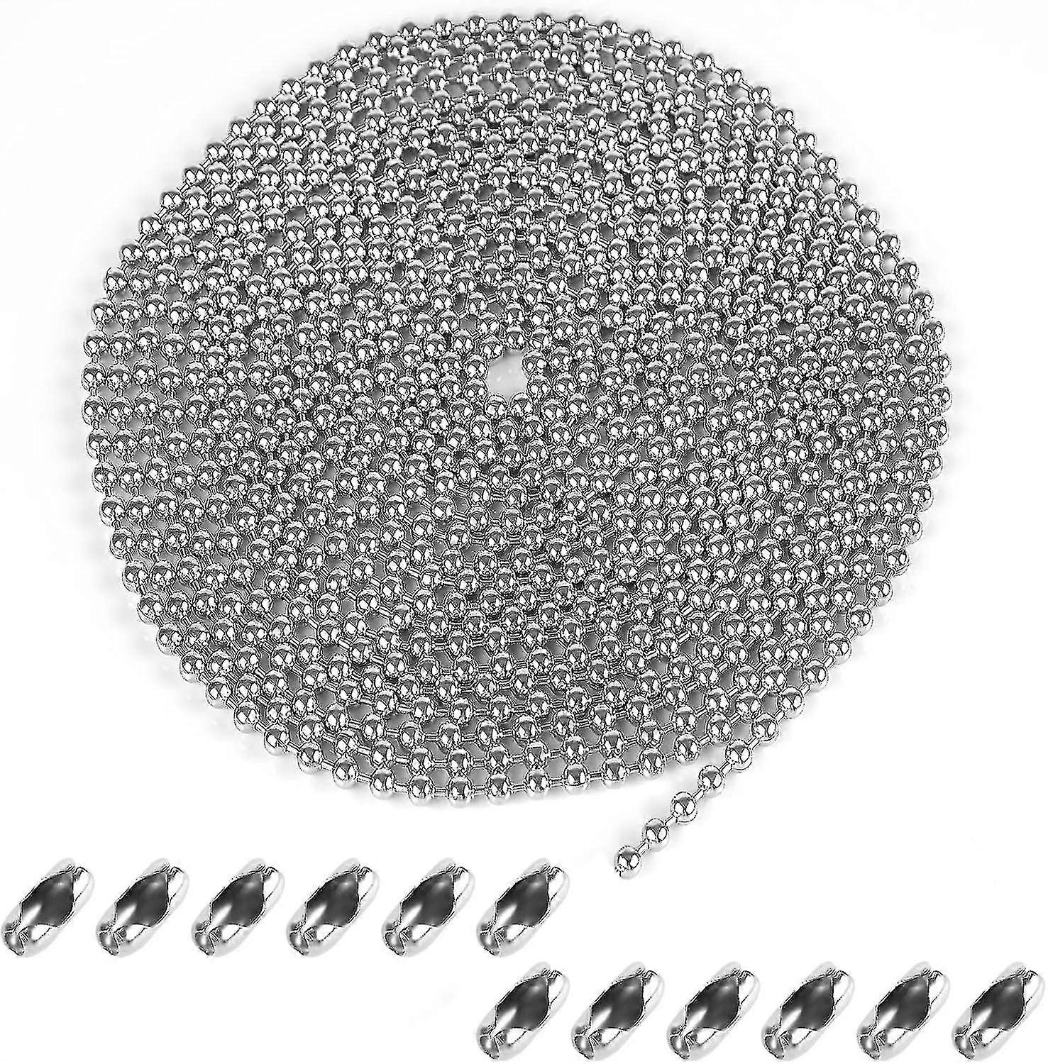 Roller Blind Chain - 5 Meter, 4.5mm, 12 Chain Connectors