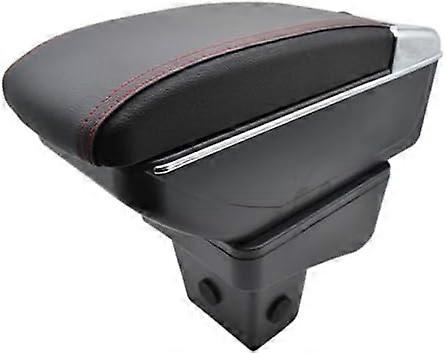 Exquisite Car Armrest Storage Box Storage Box For Suzuki For Vitara 2015-2019 Arm Rest Ashtray Dual Layer Armrest Black Leather Double Car Styling 201