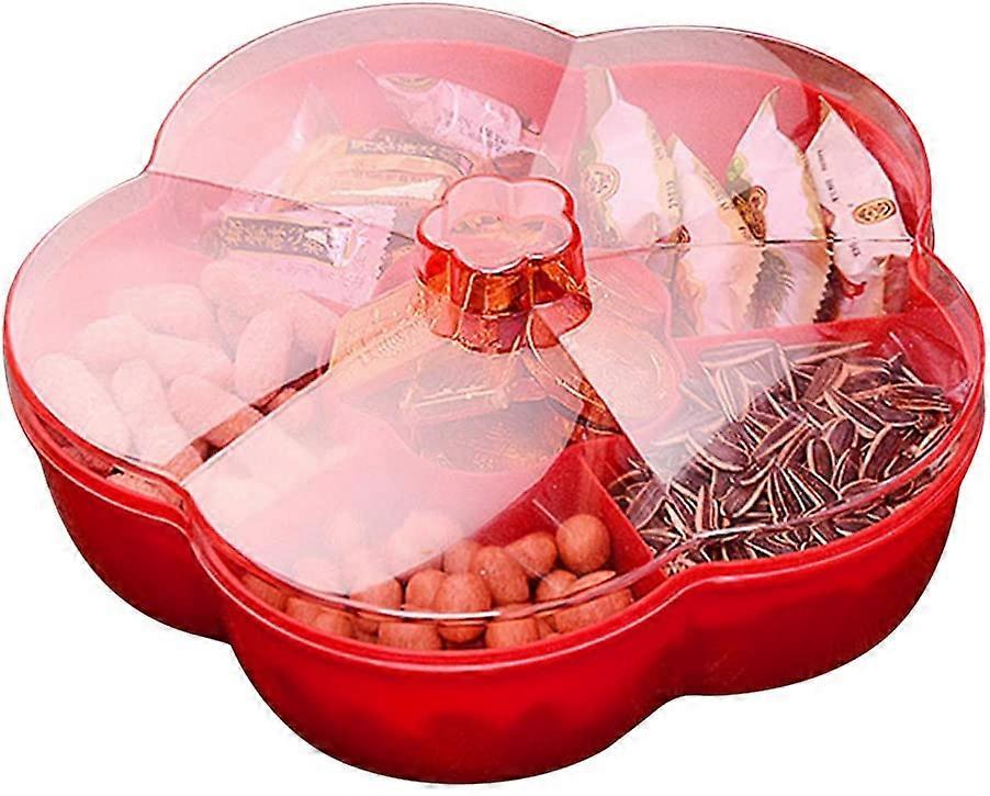 Snacks / Sweets / Nuts Snacks Storage Box With Lid, Storage Box for Food, Fruit Box, Dried Fruit Container, Color: Red