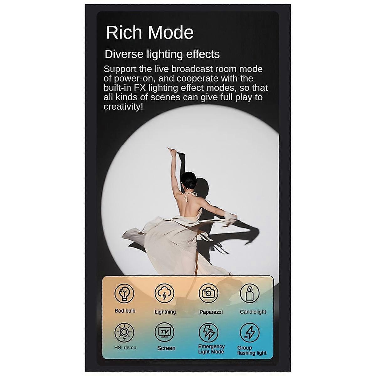 NEW 80W LED Video Light Bi-Color COB Photographic Studio Light 2500K-6500K 10000mAh for Video Livestreaming EU-PLUG