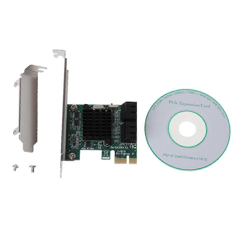 Internal 4 Port Sata III 6GB/S Pci-E X1 Controller Card for Desktop Support SSD