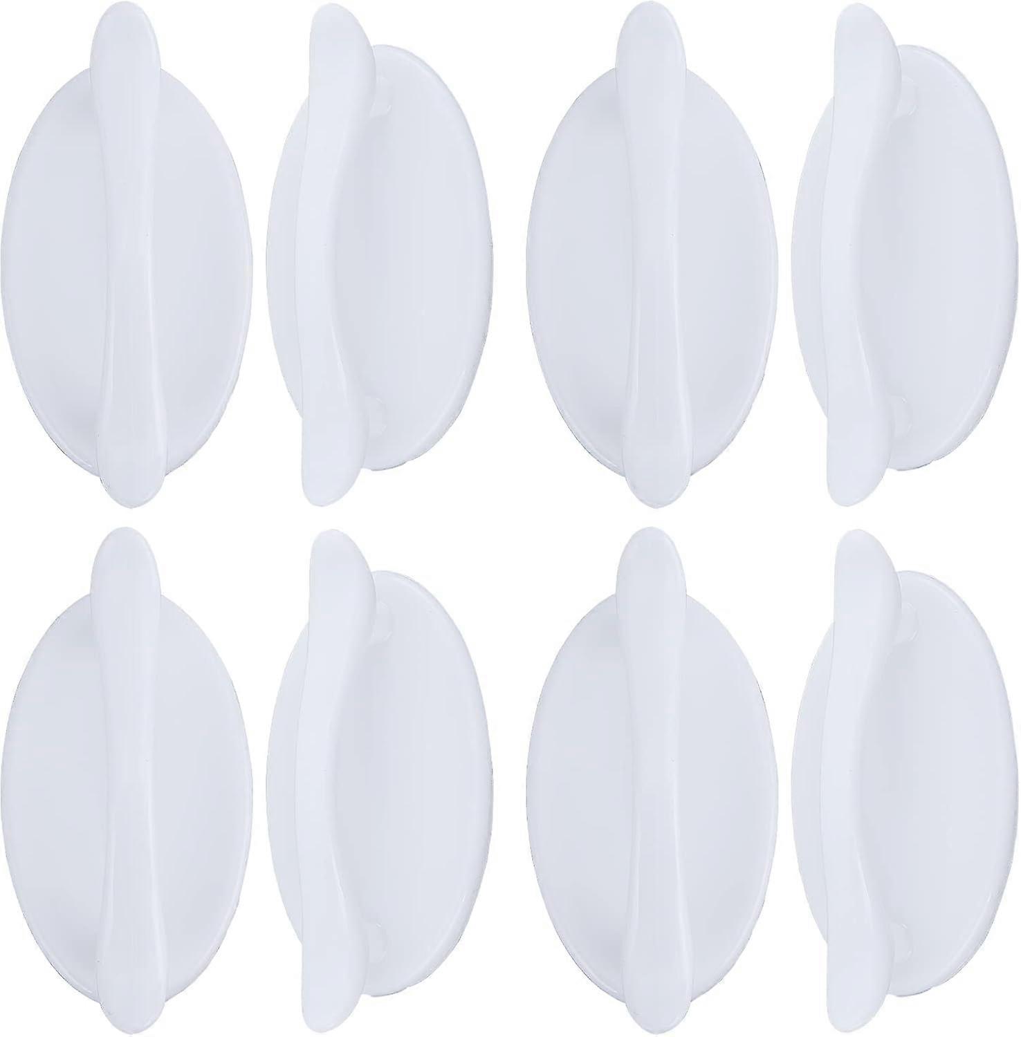 8PCS Self Stick Instant Cabinet Drawer Handle Pulls White Peel and Stick Door Handle Helper Stick Push Pull Knobs Convenient Opening Drill Free for Ki