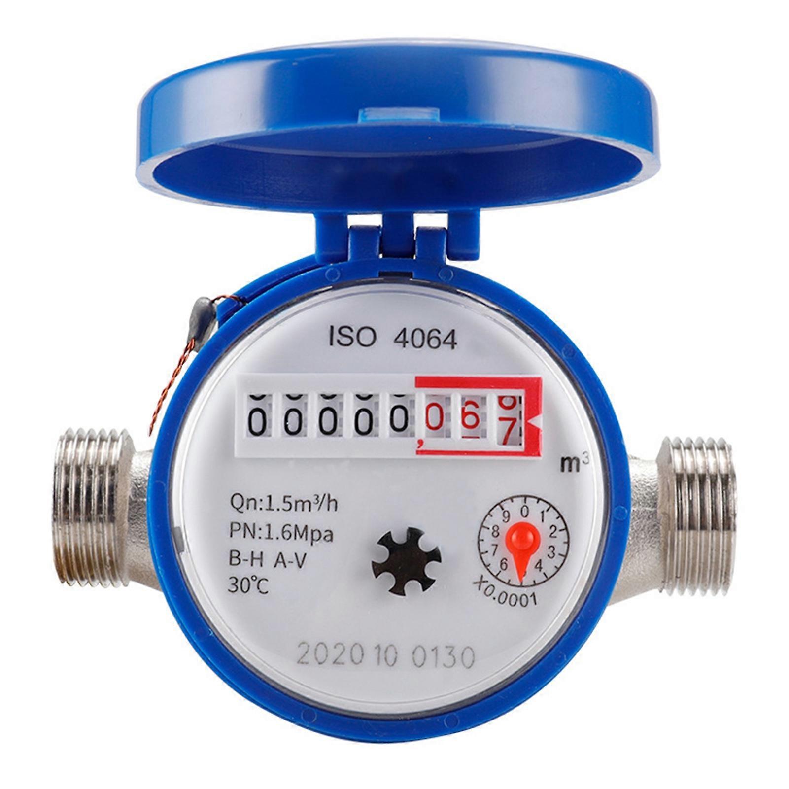 Water Meter Convenient Accurate Coppery Watermeter Water Counter for Garden