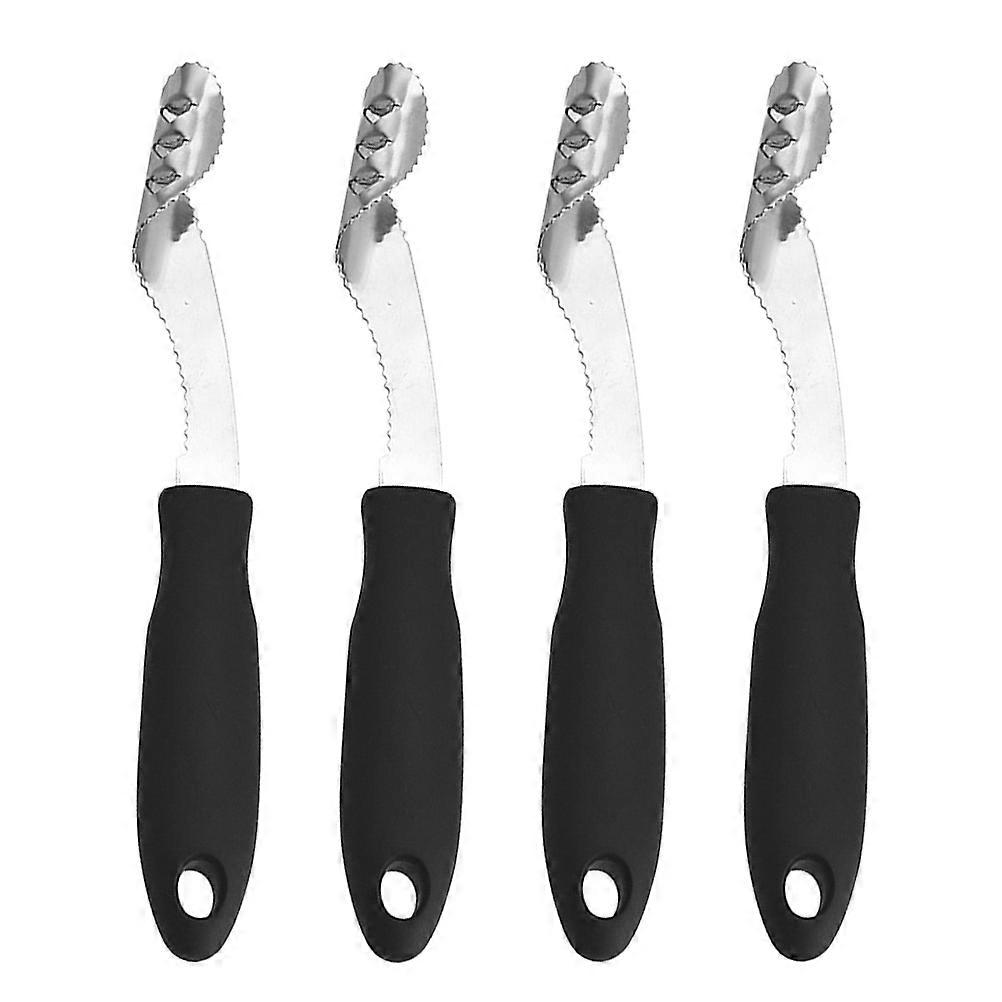 4Pcs Pepper Corer Tools with Serrated Slice Stainless Steel Kitchen Supply