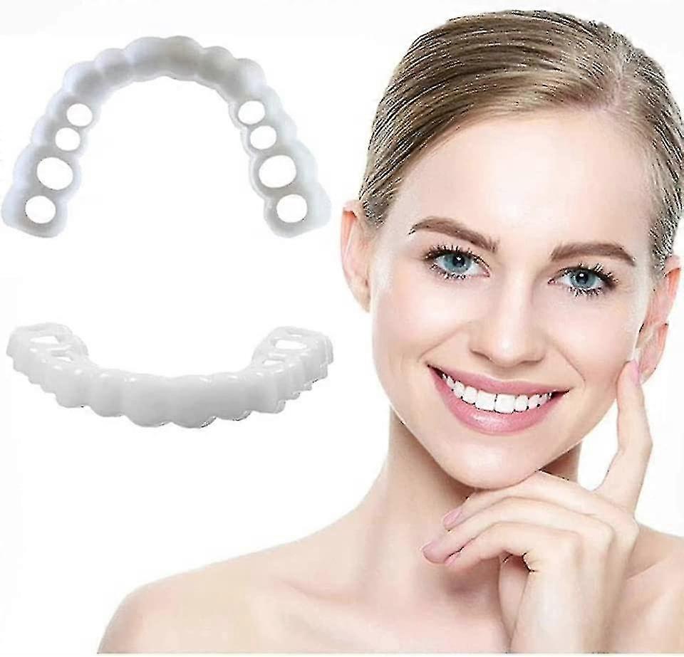 Cosmetic Dentures Temporary False Teeth Top And Bottom Tooth Cover