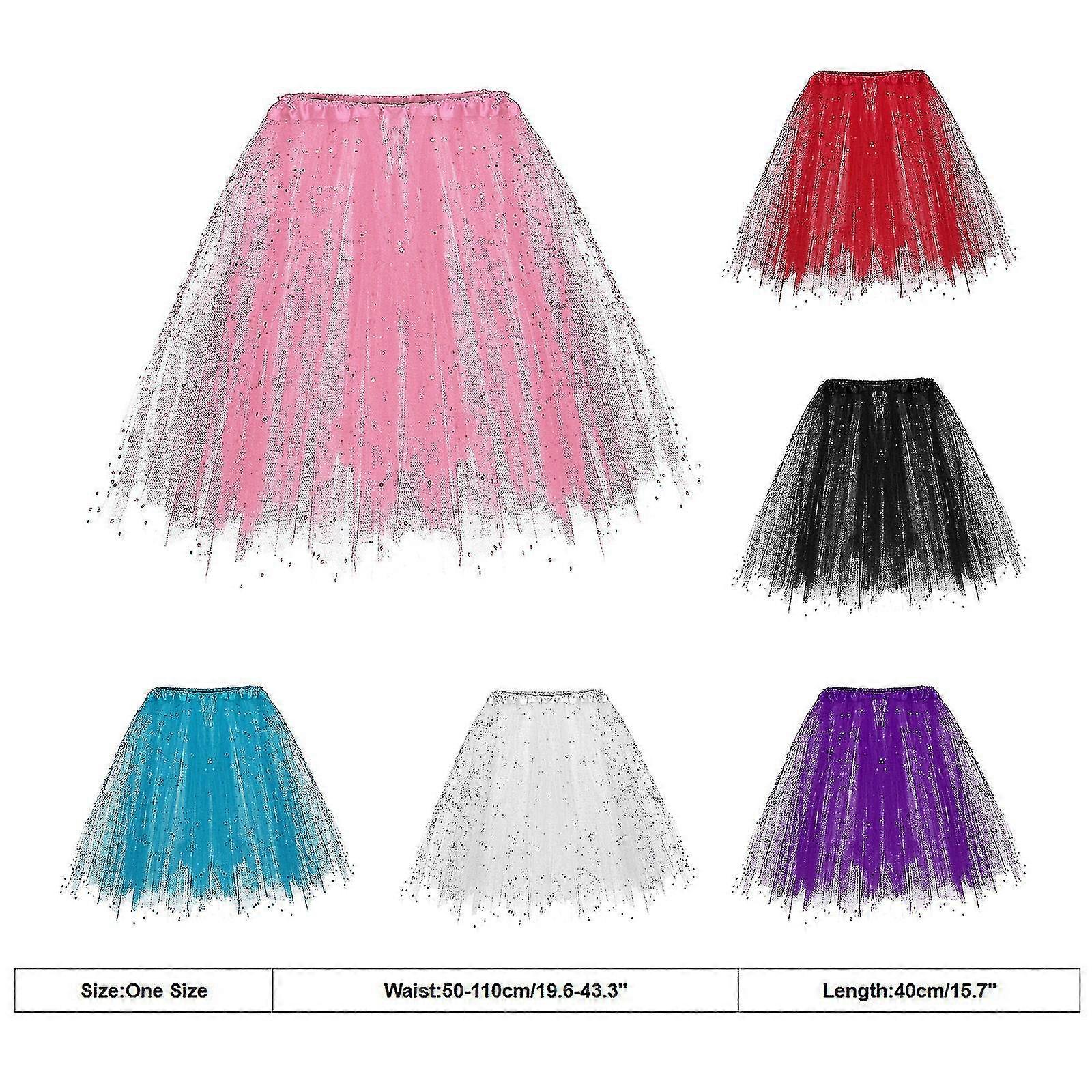 thumbnail image 2 of Handepo 9-Pack Adult Tutu Skirts - 5-Layer Tulle Skirts For Halloween, Dance, & Costume Parties 2 of 12