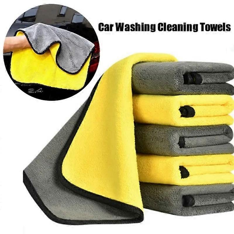 6PCS New Car Coral Fleece Auto Wiping Rags Efficient Super Absorbent Microfiber Cleaning Cloth Home Car Washing Cleaning Towels