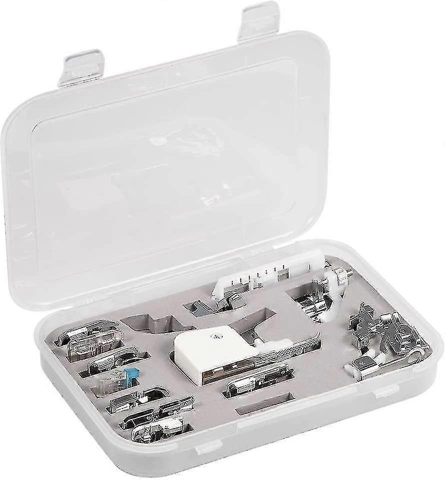 15pcs Machine à coudre Presser Pieds Kit pour machine à coudre domestique