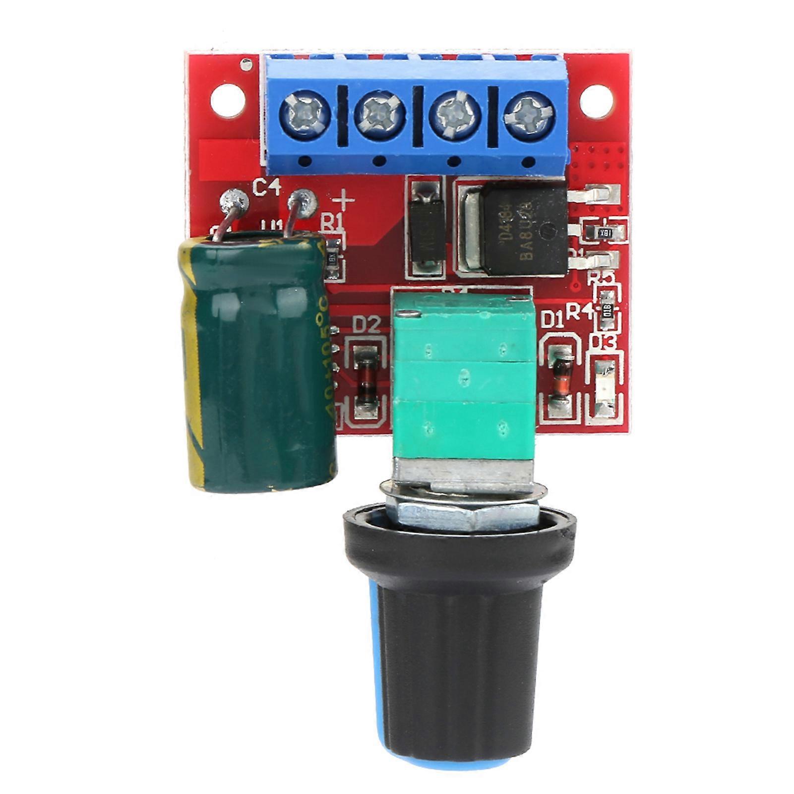5V-28V 5A Pwm DC motorhastighetskontrollbryter kontroller Volt regulator ledet dimmer