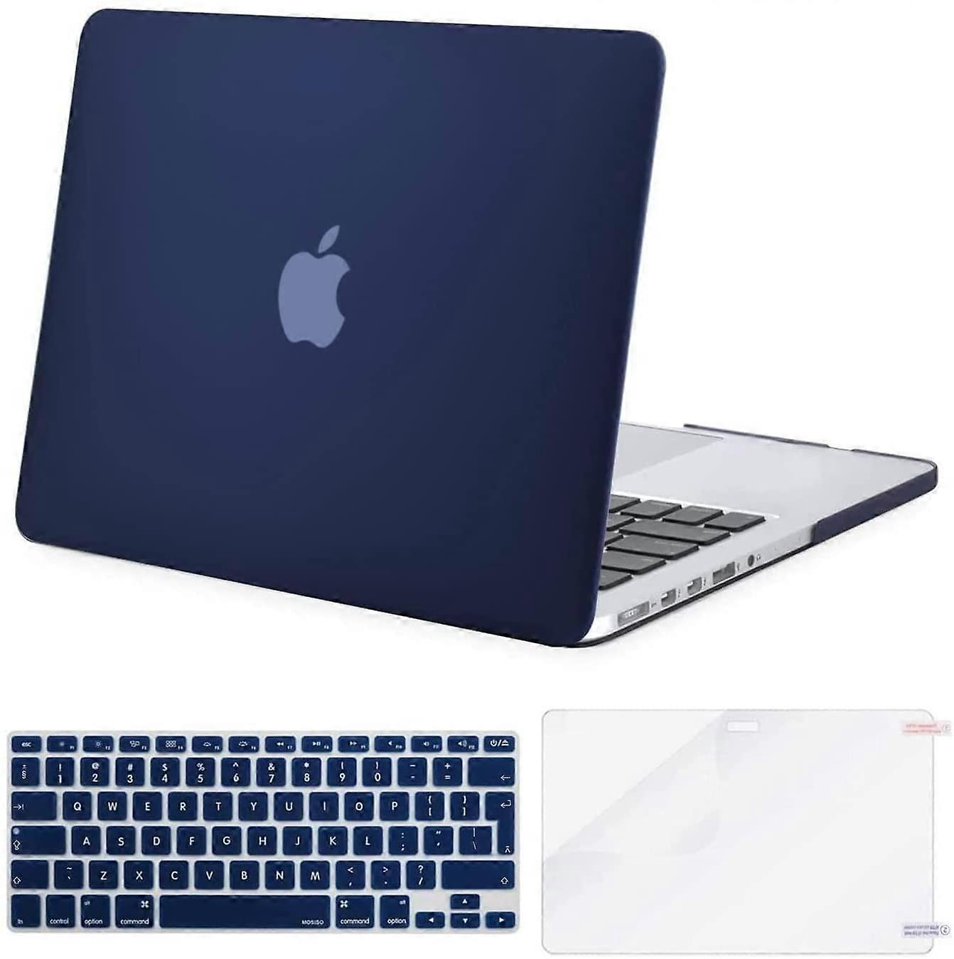 Navy Blue  Compatible with MacBook Pro Retina 13 inch Case (Models: A1502 & A1425) (Older Version Release 2015 - end 2012), Plastic Hard Shell Case & 