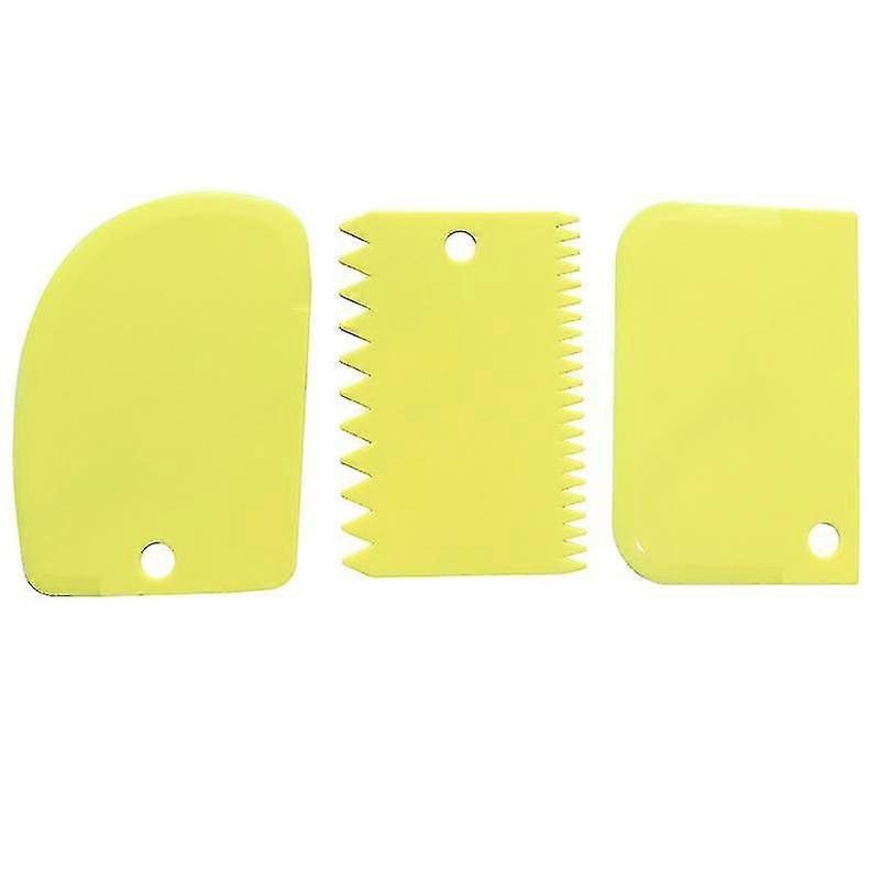 Diy Scraper 3pcs/set Cake Decorating Spatula Fondant Dough Cutter Smooth Jagged