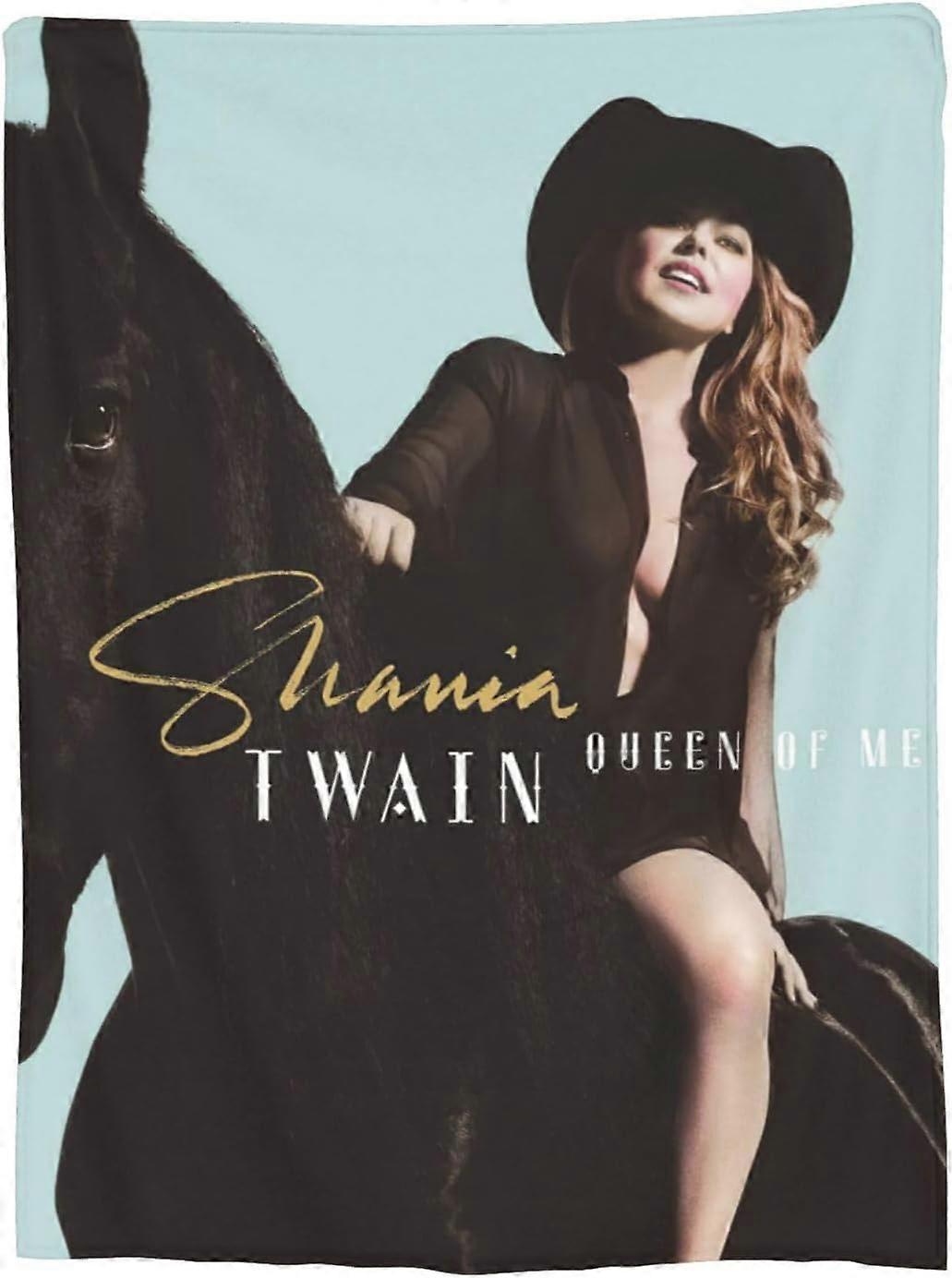 Shania Style Twain Blanket, Kasta Filt för Soffa, Säng och Soffa Mode Filtar för Hela Säsongen Varma Sofffiltar Fuzzy Filt