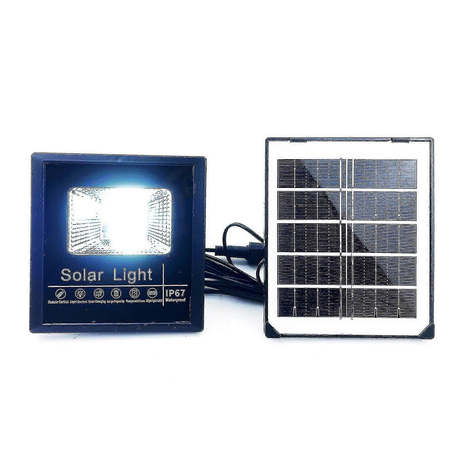 2023 Nouveau, lampadaires solaires LED éclairage de camping lampe de camping Abs blanc fournitures de plein air avec télécommande deux en un projecteurs 30w