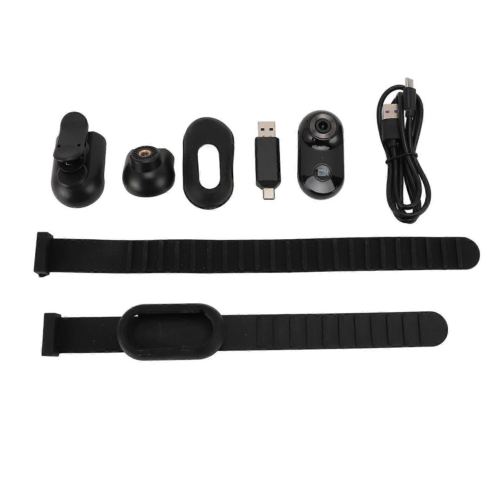 Pet Collar Camera 1080P HD 2.4G Wireless Dog Cat Wearable Video Recorder Loop Recording Small Action Camera with APP for Outdoor Vlogging Black